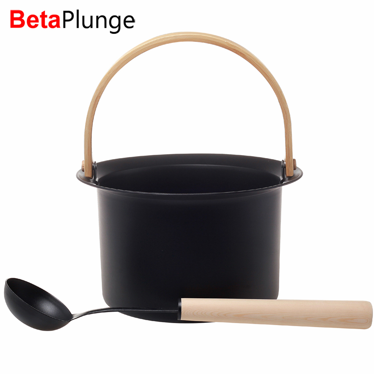 sauna water bucket and ladle