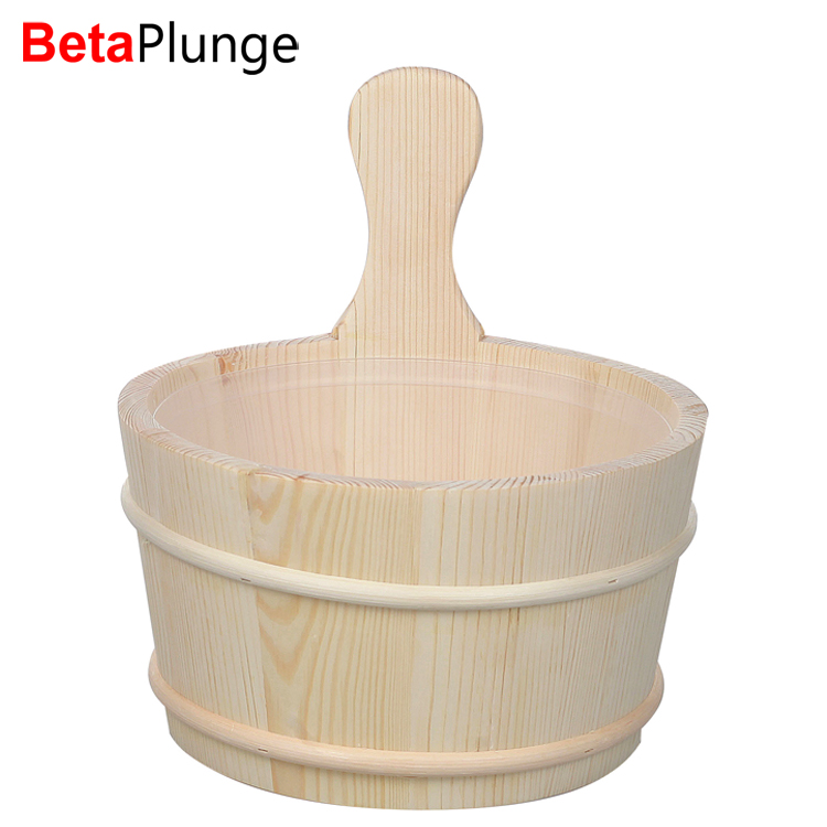 wooden sauna bucket