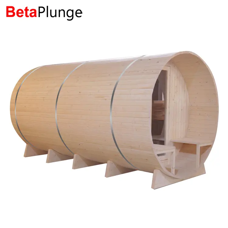 Finlan Spruce Standard Design Round Sauna Outdoor Barrel