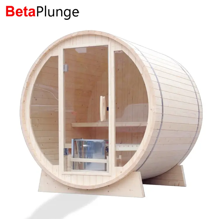 BetaPlunge Round Sauna Outdoor Barrel